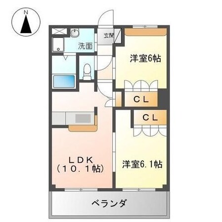 サンハウス上早3の物件間取画像